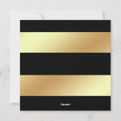 Modern Faux Gold en Black Vrolijk Kerstfeest Feestdagenkaart (Achterkant)