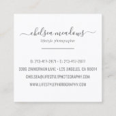 Modern Faux Gold Floral Wreath Vierkante Visitekaartje (Achterkant)