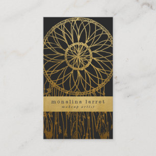 Modern Faux Gold Foil Bohemian Dream Catcher Visitekaartje