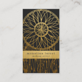 Modern Faux Gold Foil Bohemian Dream Catcher Visitekaartje