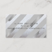 Modern, Faux Gold Foil Brush Stroke, Glitter Visitekaartje (Achterkant)