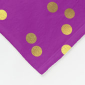 Modern Faux Gold Foil Confetti Paars Fleece Deken (Hoek)