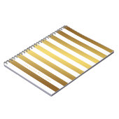 Modern Faux Gold Foil Stripes Pattern Notitieboek (Linkerzijde)