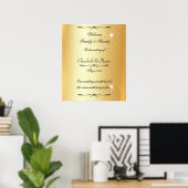 Modern, Faux, Gold Foil, Weddenschappen Receptie, Poster (Thuiskantoor)