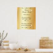 Modern, Faux, Gold Foil, Weddenschappen Receptie, Poster (Keuken)