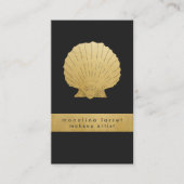 Modern Faux Gold Foil Zee Shell Visitekaartje (Voorkant)