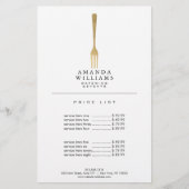 Modern Faux Gold Fork Catering Logo II (Voorkant)