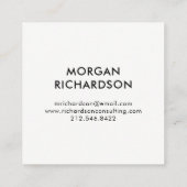 Modern Faux Gold Geometric op White Vierkante Visitekaartje (Achterkant)