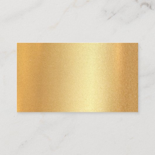 Modern Faux Gold Hand Script Elegante Sjabloon Visitekaartje (Achterkant)