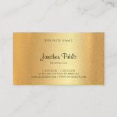 Modern Faux Gold Hand Script Elegante Sjabloon Visitekaartje (Voorkant)