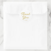 Modern Faux Gold handgeschreven script dank u Ronde Sticker (Tas)