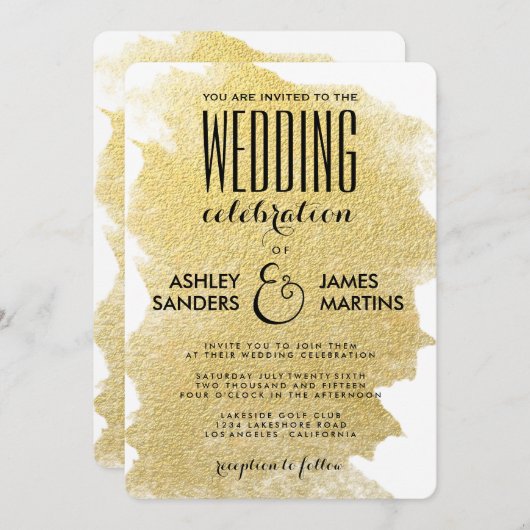 MODERN FAUX GOLD KAART (Voorkant / Achterkant)