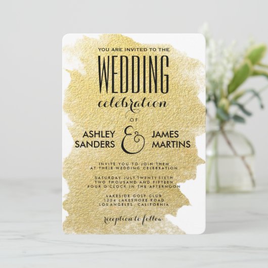 MODERN FAUX GOLD KAART (Staand voorkant)