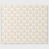 Modern Faux Gold-kerstboompatroon Cadeaupapier (Vlak)