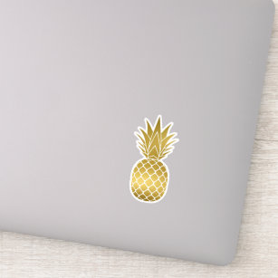 Modern Faux Gold Pineapple Sticker