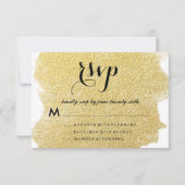 MODERN FAUX GOLD RSVP KAARTJE (Voorkant)