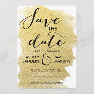 MODERN FAUX GOLD SAVE THE DATE
