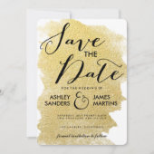 MODERN FAUX GOLD SAVE THE DATE (Voorkant)