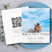 Modern Faux Gold Save the Date Typography Kaart