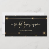 Modern Faux Gold Script cadeaubon (Voorkant)
