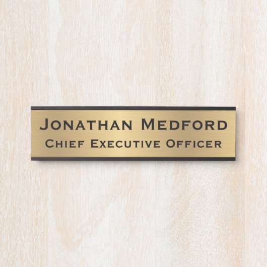 Modern Faux Gold Signs Deurgebrandnaam Bord Deurbordje (Voorkant)