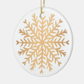Modern Faux Gold Snowflake Christmas Keramisch Ornament (Links)