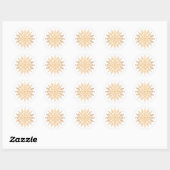 Modern Faux Gold Snowflake kerst Ronde Sticker (Vel)