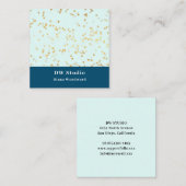Modern Faux Gold Sparkles Visitekaartje (Voorkant / Achterkant)