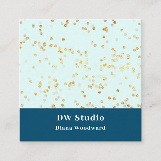 Modern Faux Gold Sparkles Visitekaartje (Voorkant)