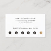 Modern Faux Gold White Stripes Beauty Klantenkaartje (Achterkant)