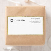 Modern faux gouden grens logo Return Address Label (Insitu)