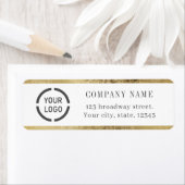 Modern faux gouden grenslabel logo retourneren etiket (Insitu)