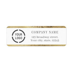 Modern faux gouden grenslabel logo retourneren etiket
