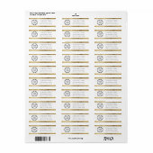 Modern faux gouden grenslabel logo retourneren etiket (Full Sheet)