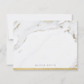 Modern faux goudmarmer op maat bedankkaart (Voorkant)