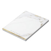 Modern faux goudmarmer op maat notitieblok (Linkerzijde)