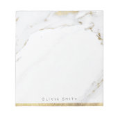 Modern faux goudmarmer op maat notitieblok (Voorkant)