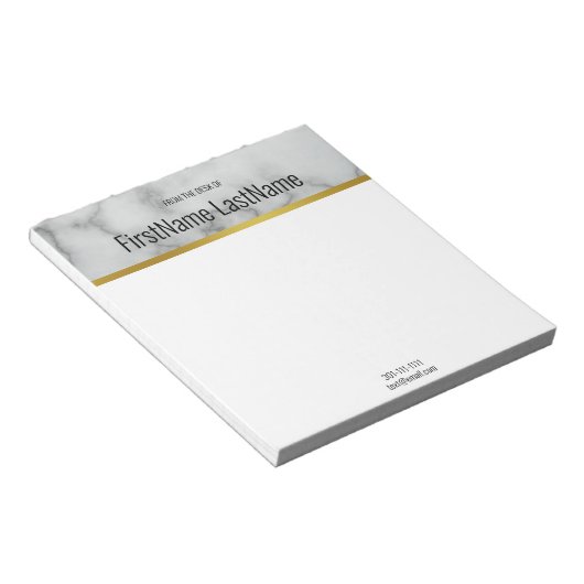 Modern Faux Grey Marmer uit de bureau van Notitieblok (Schuin)