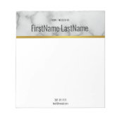 Modern Faux Grey Marmer uit de bureau van Notitieblok (Voorkant)