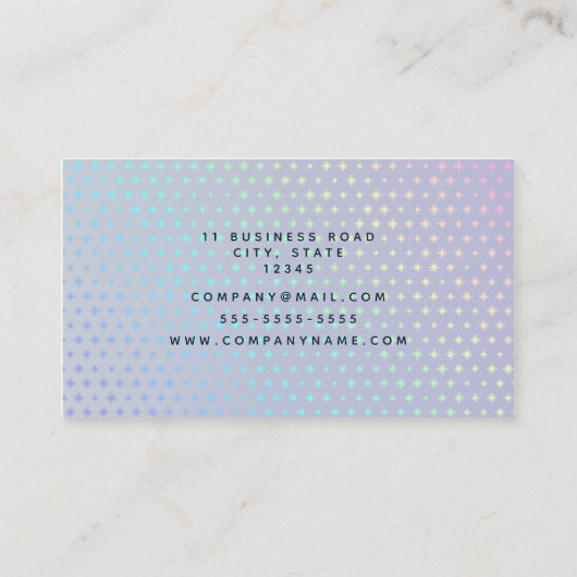 Modern Faux Holografisch Visitekaartje (Achterkant)