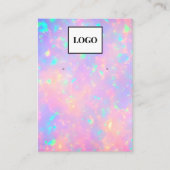 Modern Faux Holographic Voeg Logo Earring Kaart to Visitekaartje (Voorkant)