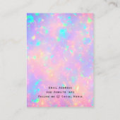 Modern Faux Holographic Voeg Logo Earring Kaart to Visitekaartje (Achterkant)