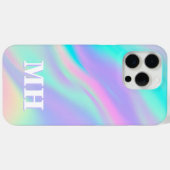 Modern Faux Iridescent Initiaal Monogram Case-Mate iPhone Case (Achterkant (horizontaal))