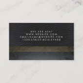 Modern Faux Leather | Houtpanelen Visitekaartje (Achterkant)