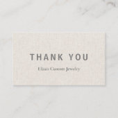 Modern Faux Linen Bedankt voor zakelijke korting (Voorkant)