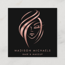 Modern Faux Roos Gold Abstract Hair Makeup