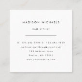 Modern Faux Roos Gold Abstract Hair Makeup Vierkante Visitekaartje (Achterkant)