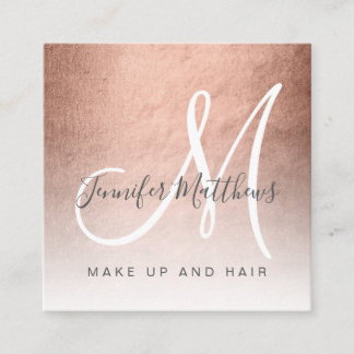 Modern Faux Roos Gold Abstract Makeup Artist Vierkante Visitekaartje