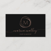 Modern Faux Roos Gold Abstract script Visitekaartje (Voorkant)