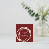 Modern Faux Roos Gold Abstract Square Vierkante Visitekaartje (Staand voorkant)